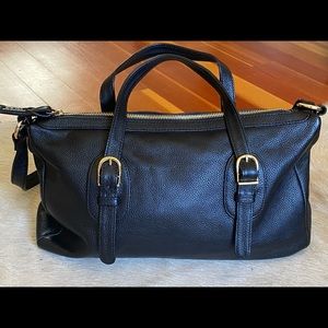 Onna Ehrlich black leather classy shoulder bag